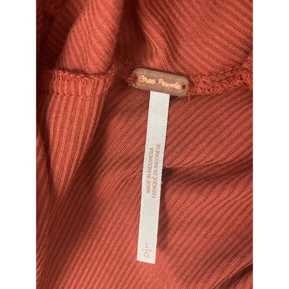 Free People Top Womens Size L Brown Boho Flowy Romantic Whimsical Festival Beach - Picture 9 of 10